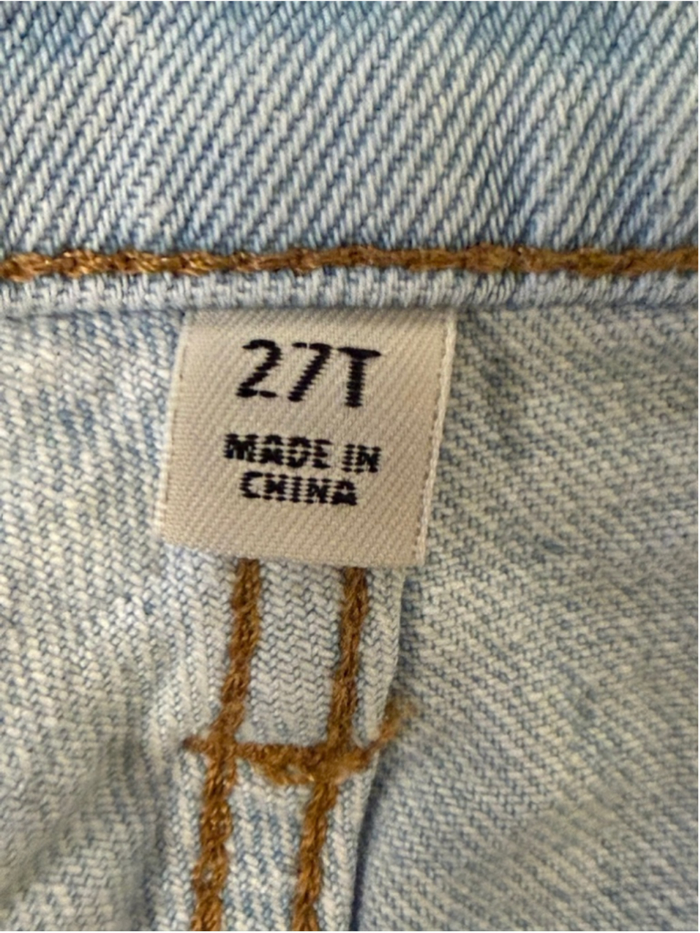 J.Crew Demi-Boot Crop jeans light blue copper button fly SZ 27T - Picture 11 of 12